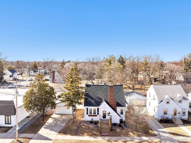 bird's eye view with a residential view