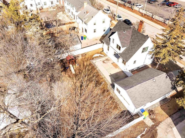 bird's eye view featuring a residential view