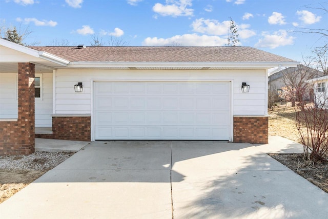 garage with driveway