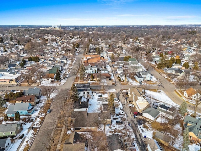 bird's eye view featuring a residential view