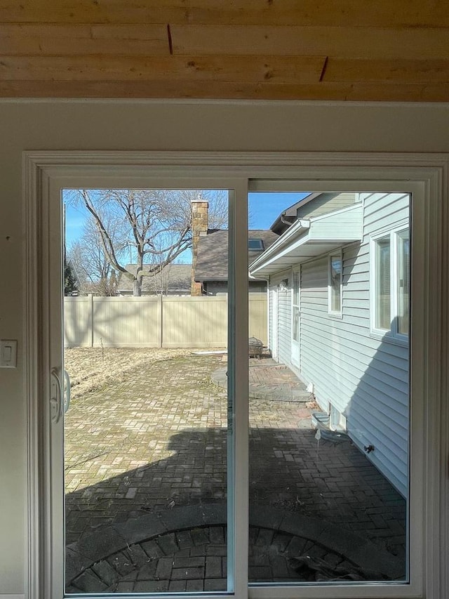 view of doorway to outside