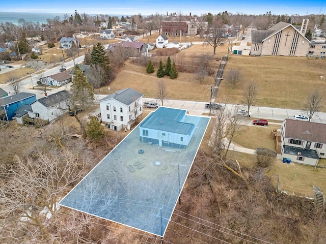 aerial view featuring a residential view