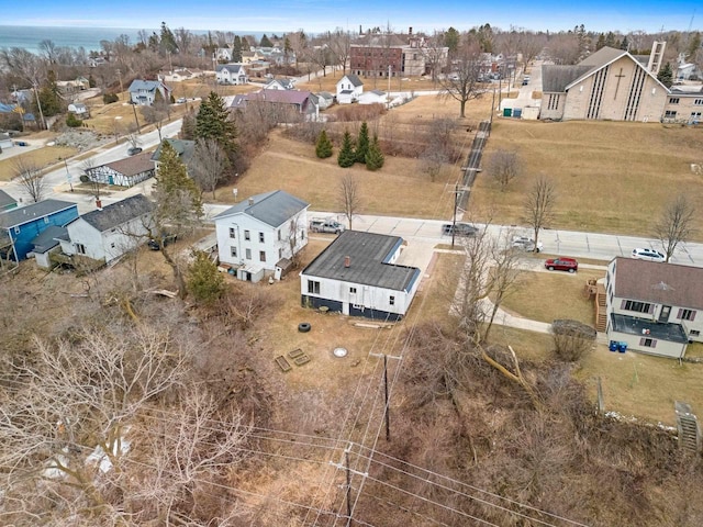 aerial view with a residential view