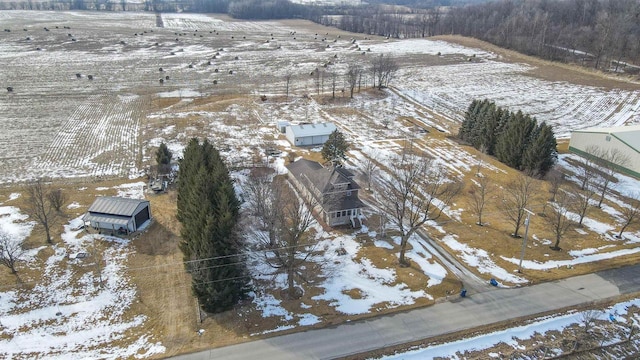 view of snowy aerial view