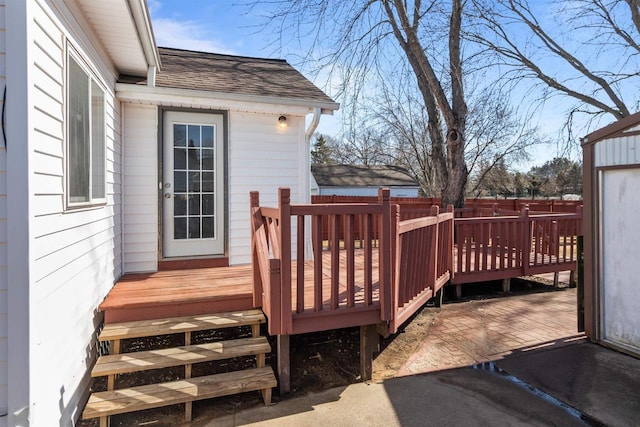 wooden deck with fence