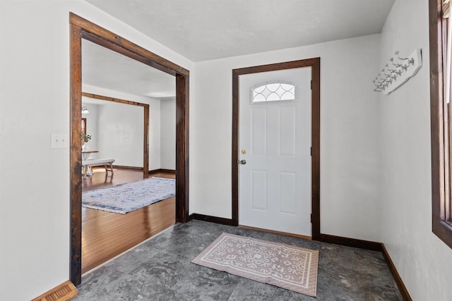 foyer with baseboards