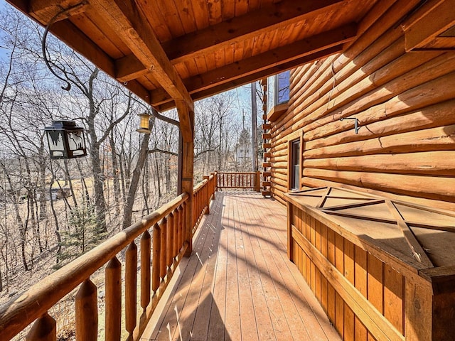 view of wooden terrace