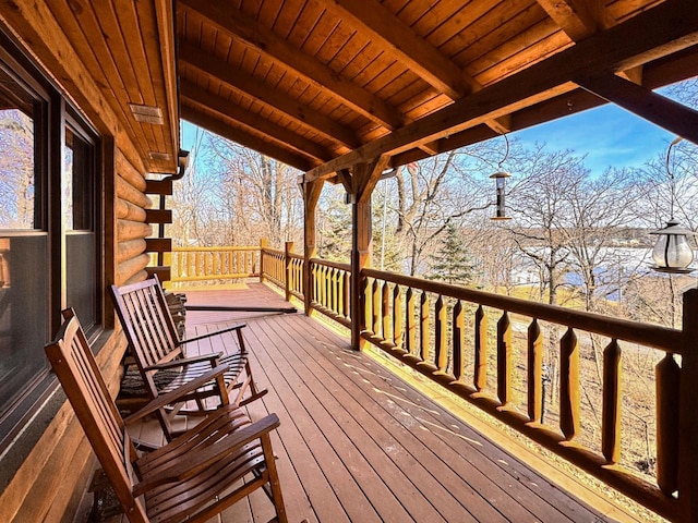 view of wooden deck