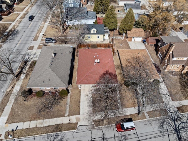 drone / aerial view with a residential view