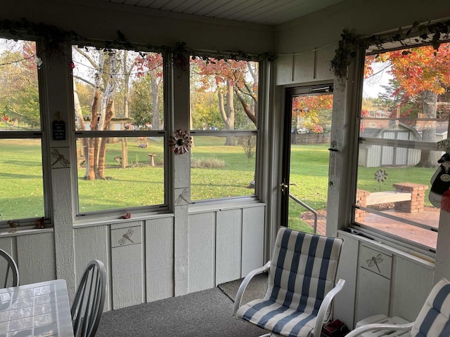 view of sunroom / solarium