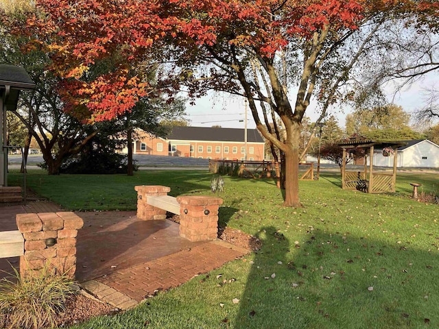 view of yard featuring a patio