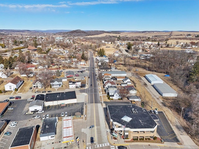 bird's eye view featuring a mountain view