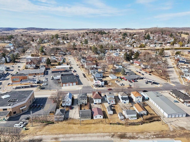 aerial view with a residential view