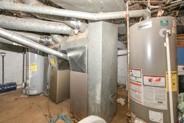 utilities featuring gas water heater