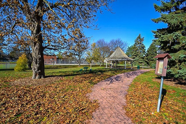 surrounding community featuring a gazebo