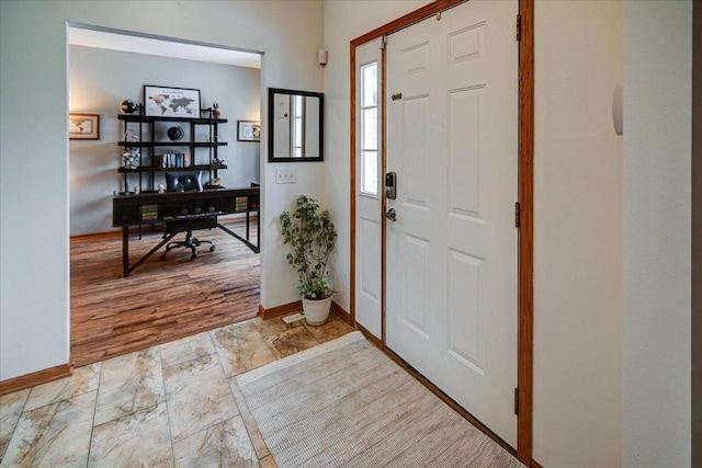 entryway with baseboards