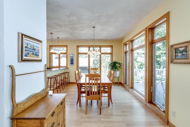 3018 Waubesa Ave, Madison, WI 53711 - dining area with light wood-style flooring, plenty of natural light, and baseboards