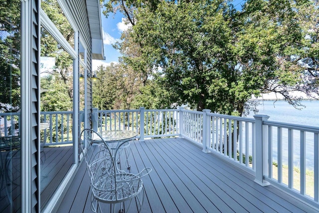 3018 Waubesa Ave, Madison, WI 53711 - wooden terrace with a water view