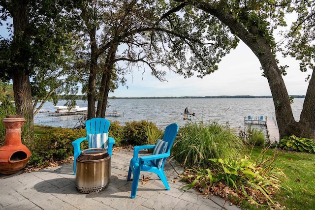 3018 Waubesa Ave, Madison, WI 53711 - view of patio / terrace with a water view