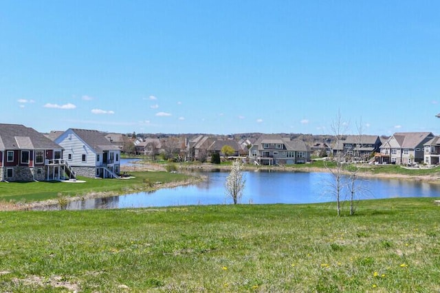 view of water feature featuring a residential view