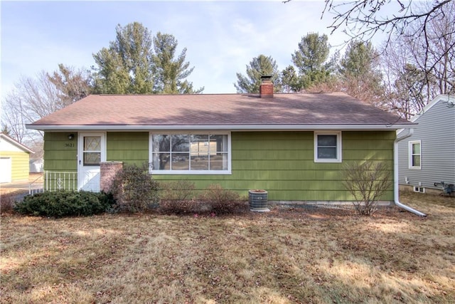 view of front of property with a chimney