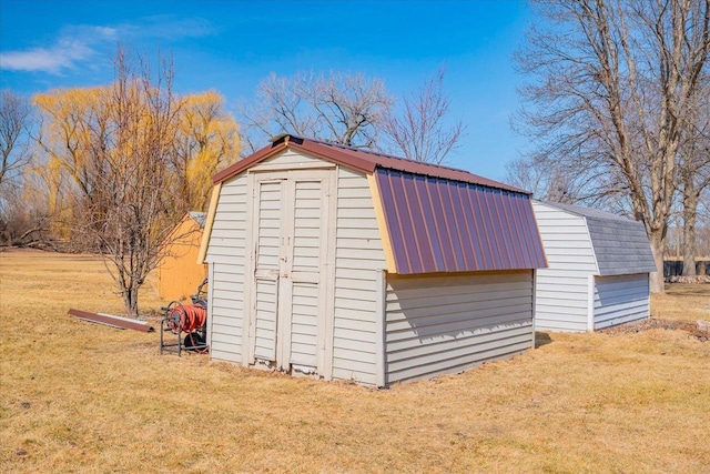 view of shed