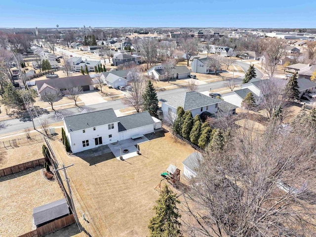 bird's eye view featuring a residential view