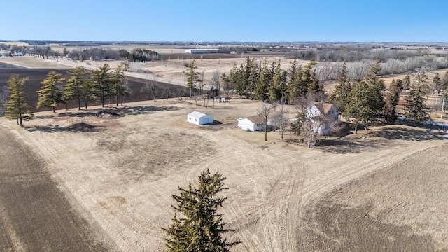 bird's eye view with a rural view