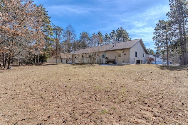 rear view of property featuring central AC unit