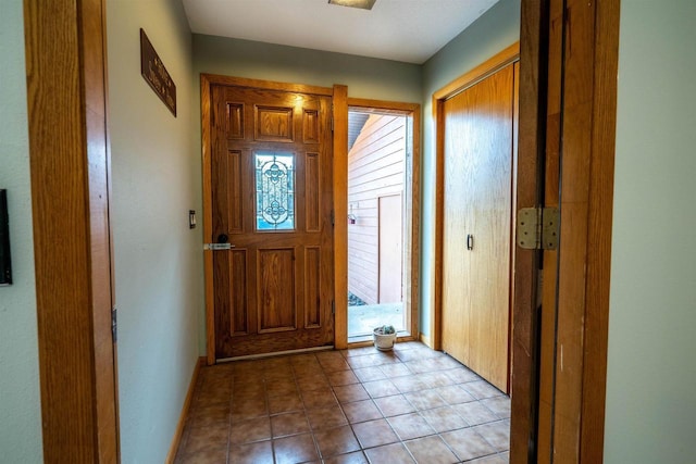 view of tiled entryway