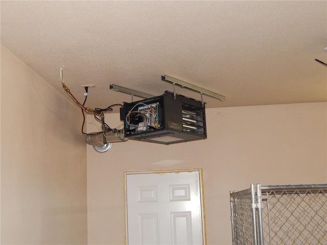 interior details with a textured ceiling