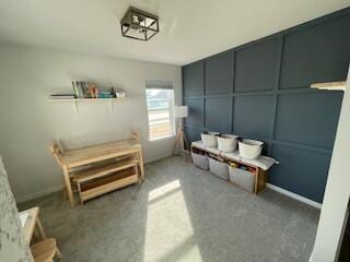 bedroom with a decorative wall