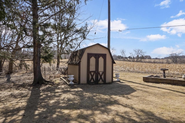 view of shed