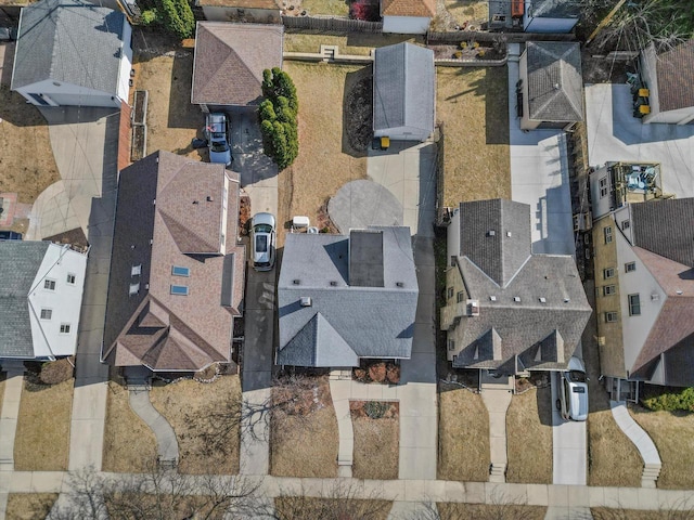 aerial view featuring a residential view