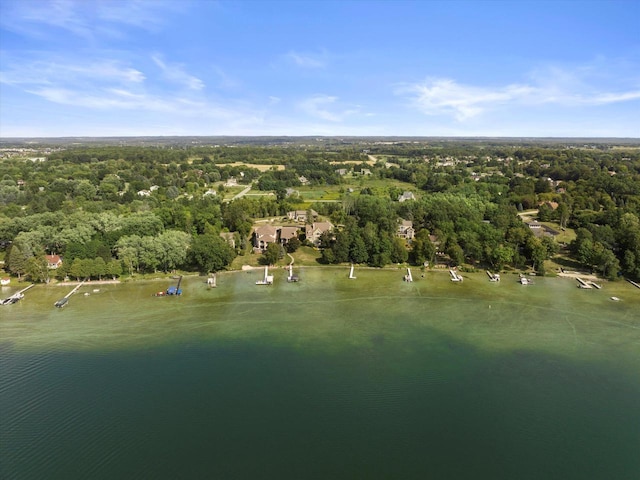 aerial view featuring a view of trees