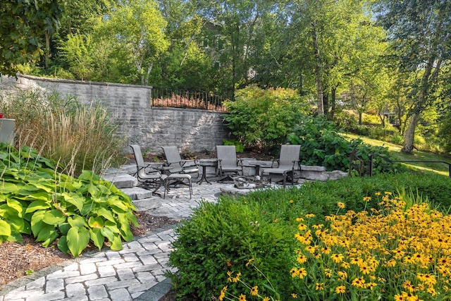 view of patio with fence