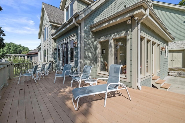 view of wooden deck