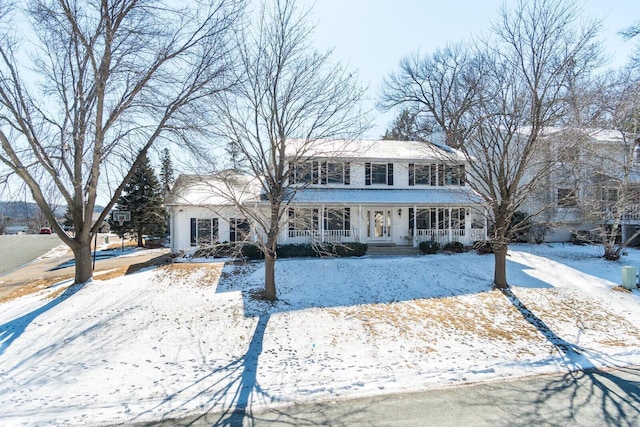 view of front of home featuring covered porch