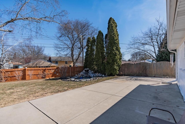 view of patio featuring a fenced backyard