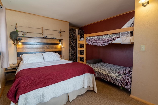 bedroom with carpet floors