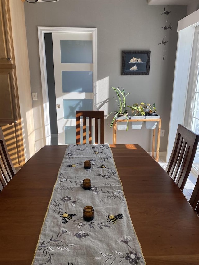 view of dining area