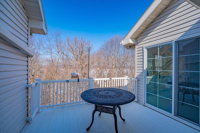 view of patio featuring a deck