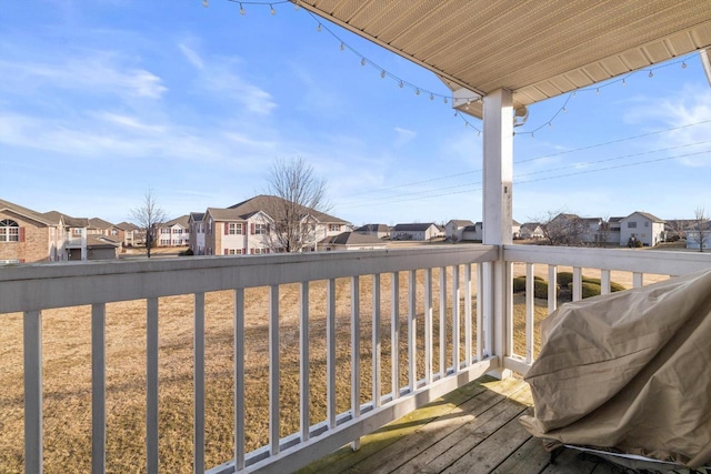 balcony featuring a residential view