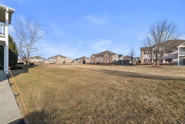 view of yard with a residential view