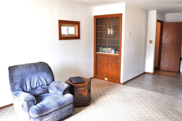 living area with baseboards