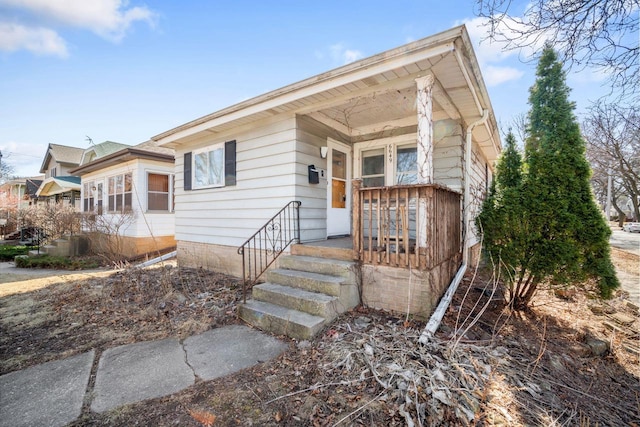 view of front of home with covered porch