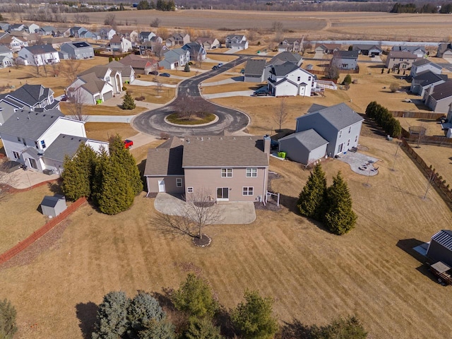 bird's eye view featuring a residential view