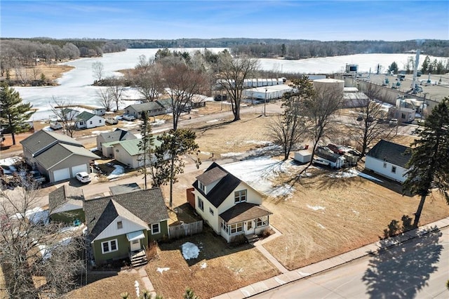 aerial view featuring a residential view