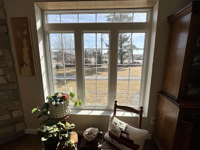 interior space with baseboards