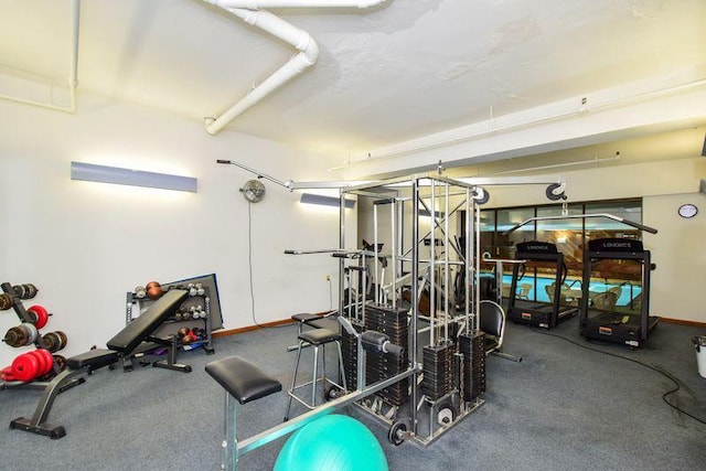 view of exercise room